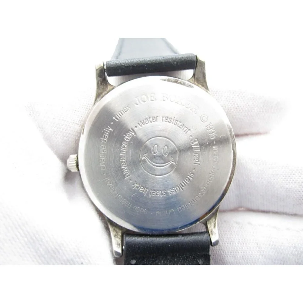 Vtg 1995 Joe Boxer Timex‎ Symbols Quartz WR Analog 35mm Dial Round Watch (G233)